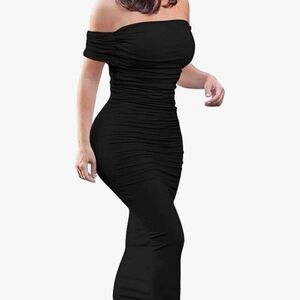 Elegant Black Off-Shoulder Dress